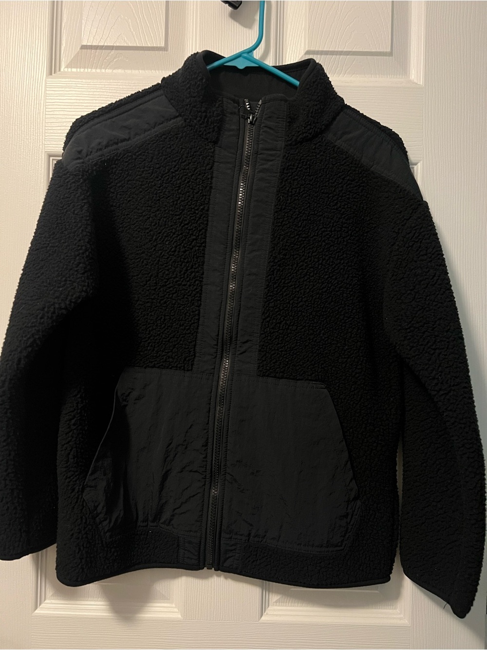 art class Black Sherpa Zip Jacket